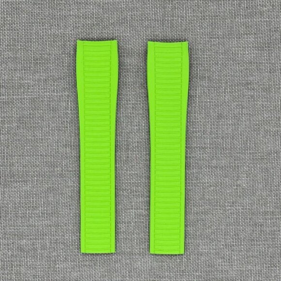 Tempomat FKM Vulcanized LimeGreen Rubber StrapFor Patek Aquanaut 5167 Patek 5164